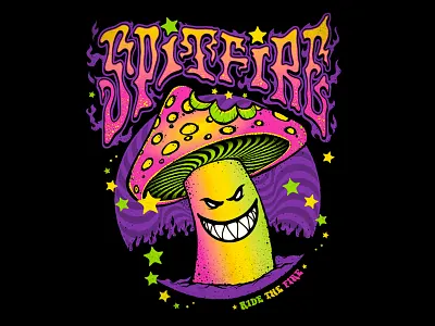 Spitfire Magic Caps flashback mushroom skateboard spitfire trip wheels