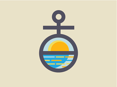 Anchor & Sea anchor color fun icon minimal nautical ocean sea