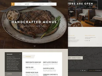 Foundry Craft Grillery development interactive responsive restaurant ui ux web web design website wordpress