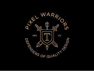 Pixel Warriors design emblem illustrator logo pixel