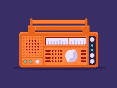 The Radio dribbble icon illustration ios radio simple ui