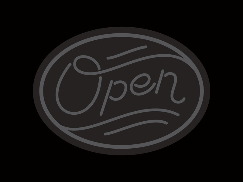 Open up Shop big cartel neon open sign skillshare