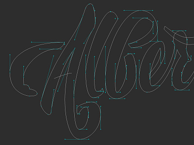 Logotype in progress anchor points branding cursive curve handlettering lettering logo logotype script type typography