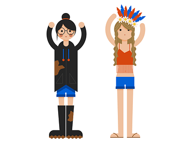 Governors Ball VS. Coachella characters coachella festival governers ball illustration music