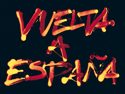 Vuelta a España cycling lettering maydave