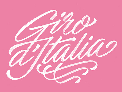 Giro d'Italia cycling lettering maydave