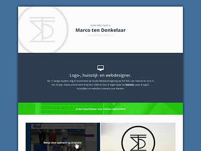 Portfolio website Marco ten Donkelaar desktop donkelaar marco marcotendonkelaar mobile portfolio responsive tablet ten tendonkelaar webdesign website
