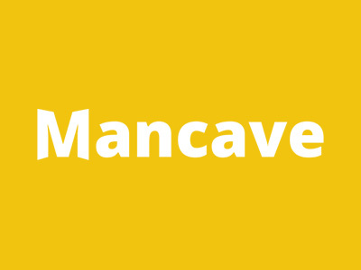 Mancave logo branding logo logo design yellow