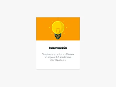 Innovation card icon lightbulb orange