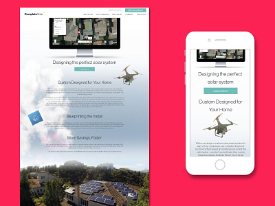 Solar Design Landing Page complete solar drone landing page solar