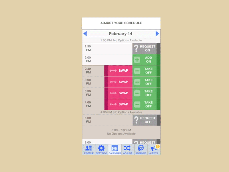 Scheduling App animation enterprise app icons mobile app ui ux visual design