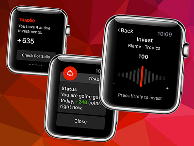 Tradiio Apple Watch app ios iphone iwatch music tradiio ui watch