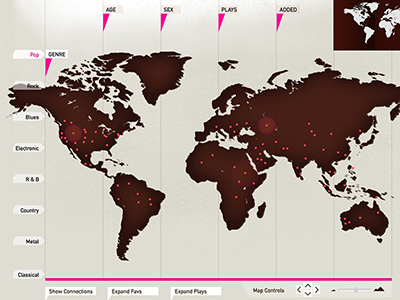 Data visualization - map sliders