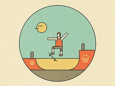 Skatepark des Ursulines icon illustration line lineart park pictogram skate texture