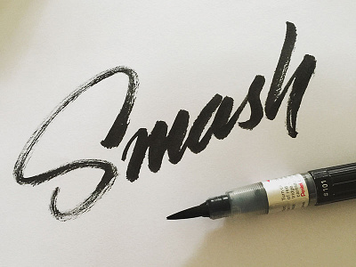 Smash 365 project brush brush type calligraphy hand hand lettering lettering type typography