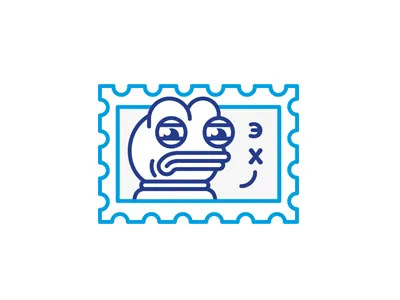 Sad Frog / So sad frog illustration line mark meme postmail sad stamp sticker stolz