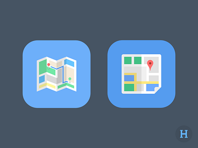 Maps Icons flat hiko icons indigo ios maps sketch theme