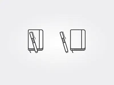 Moleskine Icon icon illustration moleskine pen vector