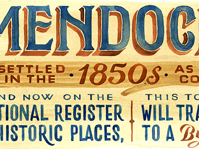 California Beach Towns editorial lettering