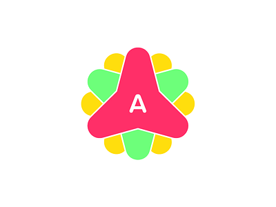 Astral a brand branding colorful colors design illustrator logo mark