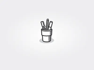 Pen Cup Icon cup icon illustration pen vector