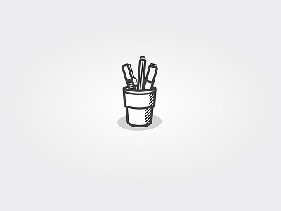 Pen Cup Icon cup icon illustration pen vector