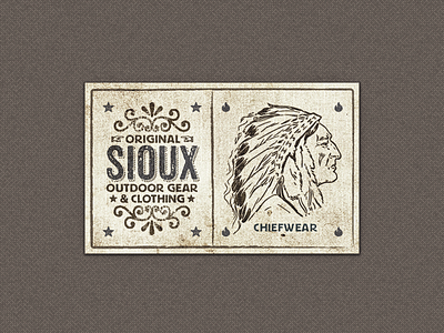 Sioux ... illustration indian label typo typography vector graphic