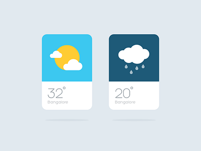 weather widgets clean cloud design flat icon minimal rain sun weather widget