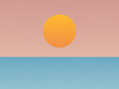 Sunset round 2 design gradient illustration landscape sun sunset texture