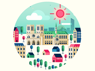 Notre Dame - Paris church city france landscape map notre dame paris
