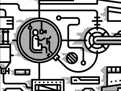 Cannon control blackandwhite line lineart scifi spaceship