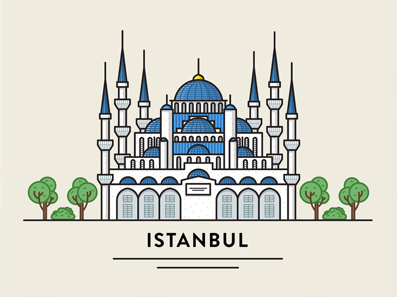 Istanbul blue mosque city fireart fireart studio flat istanbul sultan ahmed mosque town trees