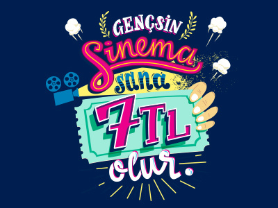 İşte Üniversiteli custom typography handtype poster typography