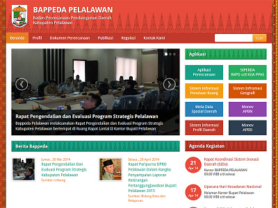 Bappeda Pelalawan bootstrap gorverment htmlcss landing macromedia fireworks ui design web