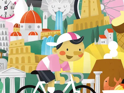 Giroditalia tribute bike bycicle colosseo giroditalia italia italy pinocchio sport