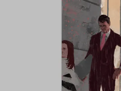 Waiting digital illustration marc aspinall painting wip