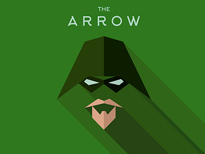 The ARROW arrow bow brand comics dc design flat graphic hero illustration logo superhero