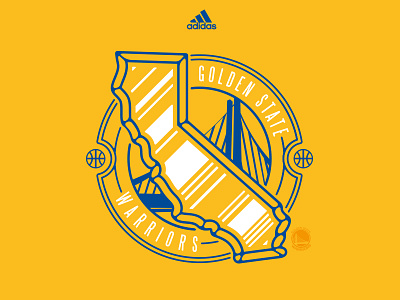 Warriors Seal adidas california golden state lockup nba seal shirt design tom philibeck warriors