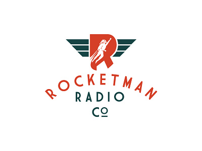 Rocketman Radio 3 art deco flight fly man mask radio rocket rocketeer rocketman wings