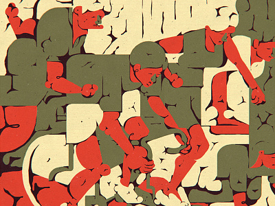 Run On 2d illustration