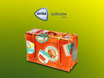 Avios Suitcase app illustration stickers suitcase travel