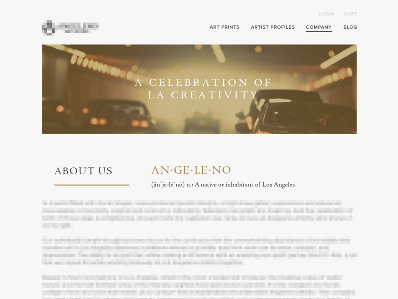Company Profile design page site web