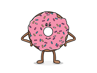 Donut Man code school donut graphic design illustration vector art