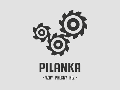 PILANKA LOGO circle cut gears logo logotype precise saw slogan