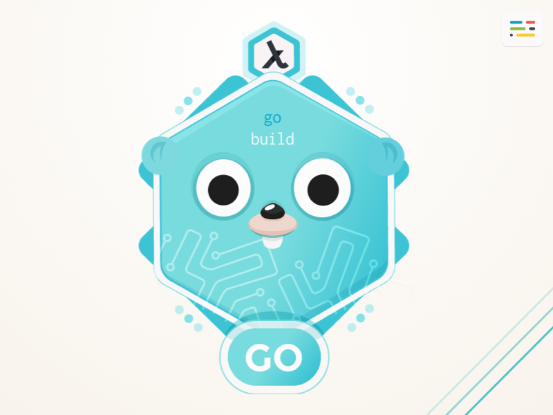 Go Badge for Lambda badge badges code coding game gamification go icon iphone app language level tech