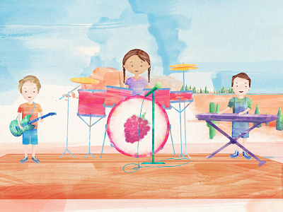 Ryan House Band after effects animation band illustration kids photoshop ryan house watercolor