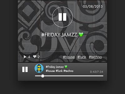 Persistent Player v2 audio dj icon music nowplaying pause player ui web widget