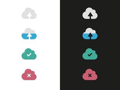 Upload Icon Set cloud icon icon set icon states icons upload uploader