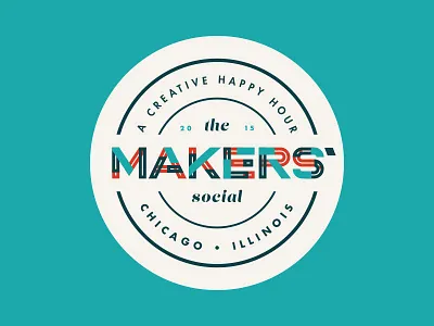 Makers' Social badge logo typography
