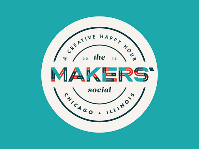 Makers' Social badge logo typography